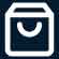 A white shopping bag icon with a handle, displayed on a dark blue background, represents the convenience and comfort of Retirement Living at MorningStar Senior Living Kirkland.